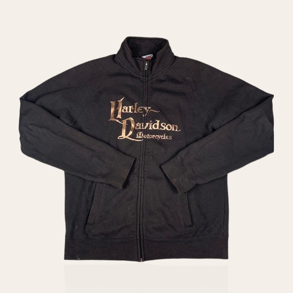 Harley Davidson brown zip up jacket - Picture 1 of 5